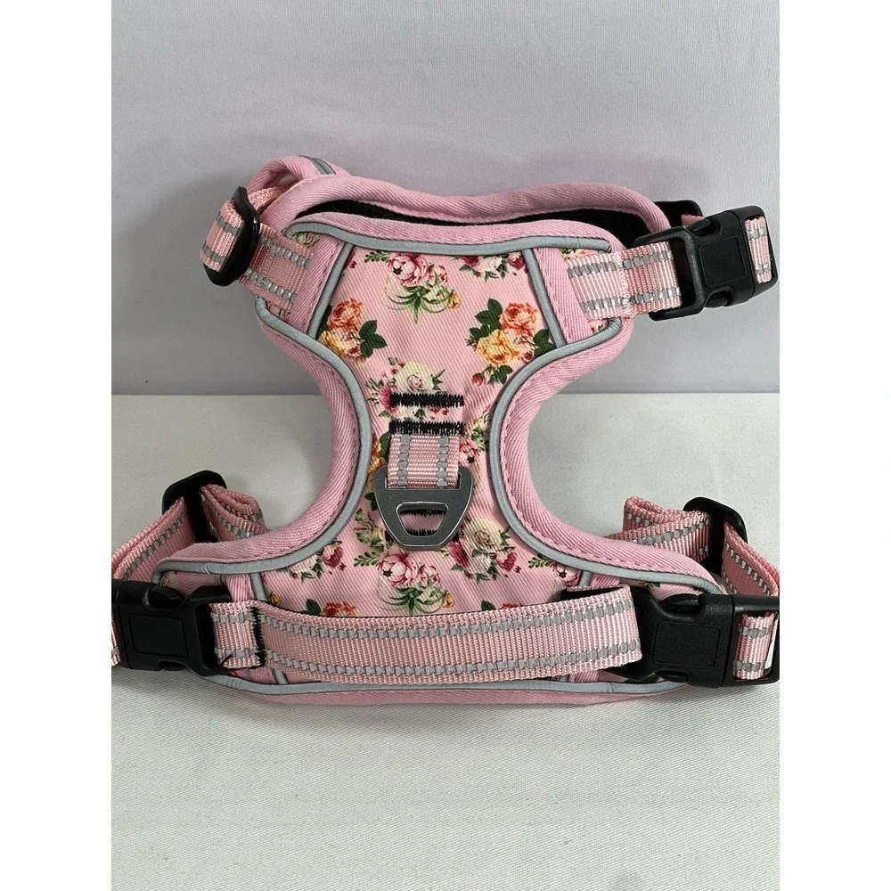 Timos No Pull Dog Harness Padded Vest, Size Small, Reflective, Pink